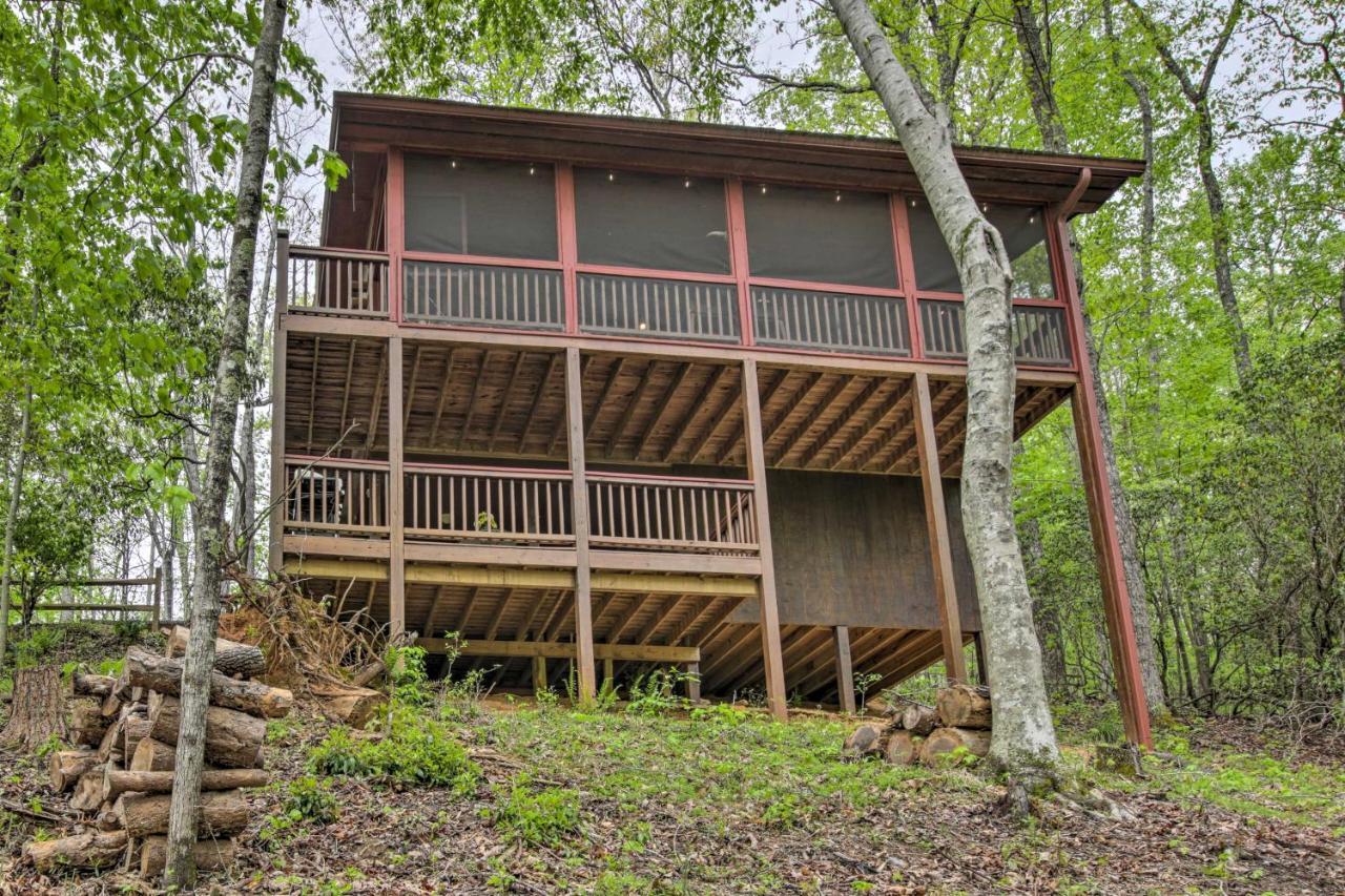 Peaceful Blue Ridge Cabin With Decks And Fire Pit ภายนอก รูปภาพ