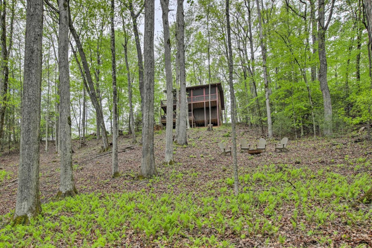 Peaceful Blue Ridge Cabin With Decks And Fire Pit ภายนอก รูปภาพ